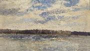 Marie Egner On the Danube near Vienna Germany oil painting artist